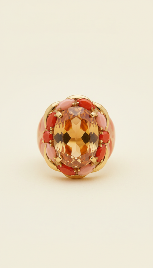 Amber Pop Statement Ring