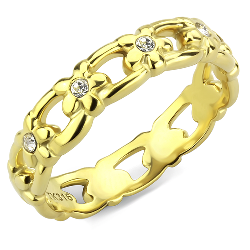 Daisy Flower Chain Link Ring