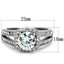 Stainless Steel Crystal Ring
