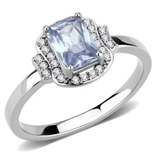 Lavender Emerald Cut Sweetheart Ring