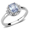 Lavender Emerald Cut Sweetheart Ring