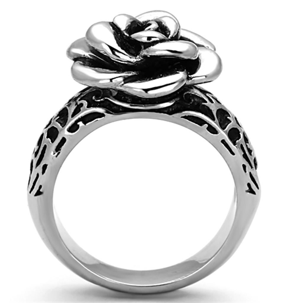 Rose Flower Ring in 316 Stainless Steel