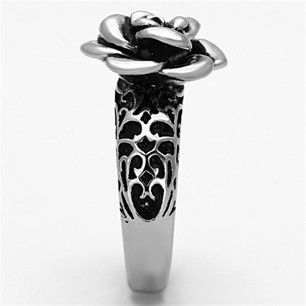 Rose Flower Ring in 316 Stainless Steel