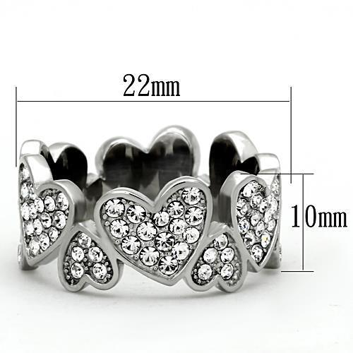Love All Around- Crystal Heart Eternity Ring