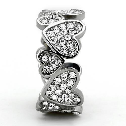 Love All Around- Crystal Heart Eternity Ring