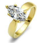 Gold Marquee Cut Diamond Solitaire Ring