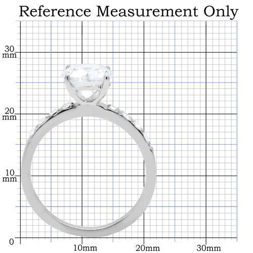 Round Solitaire Crystal Band Ring in 316 Stainless Steel