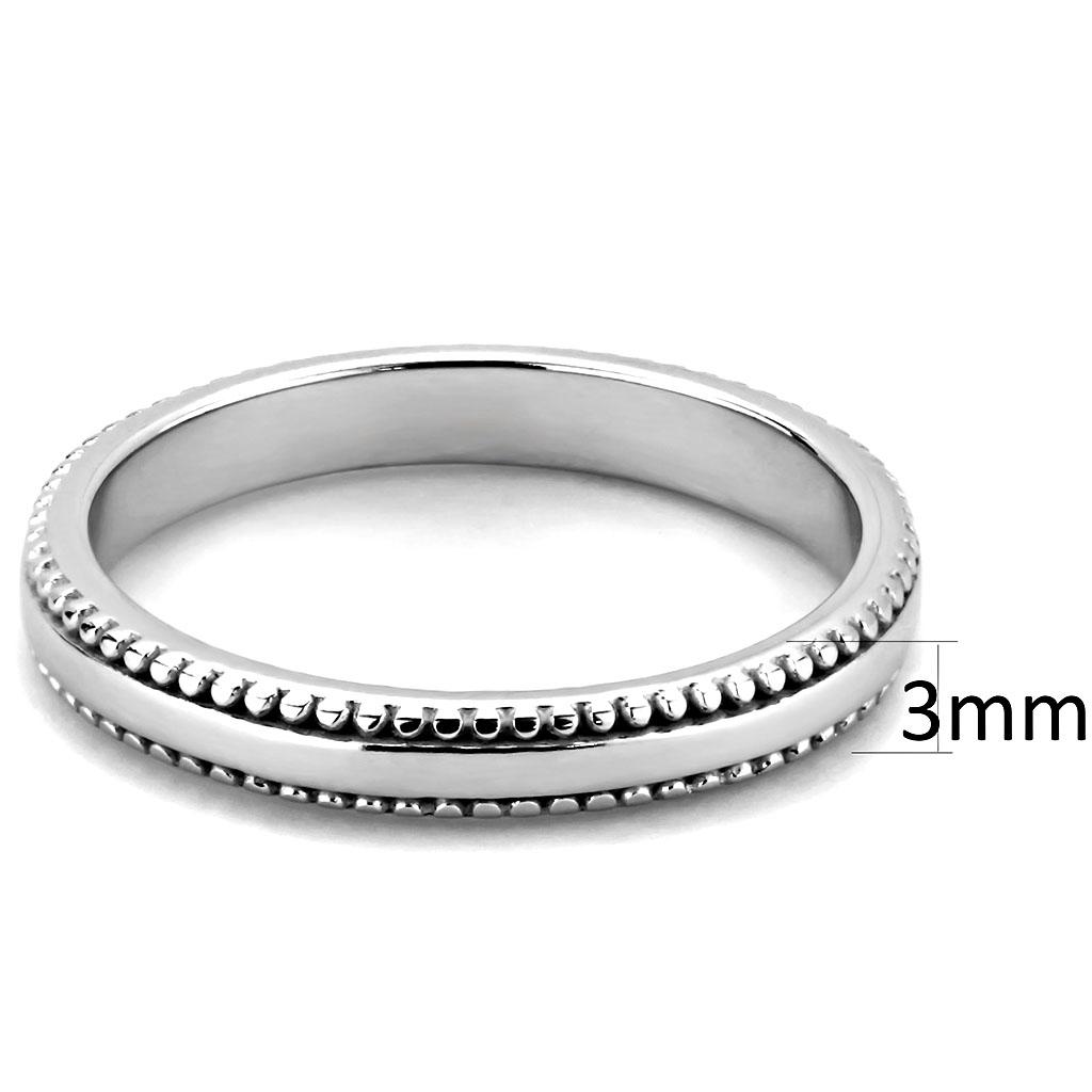 Beaded Band Ring in 316 Stainless Steel